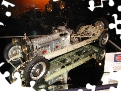 koła, silnik, Bugatti, szkielet
