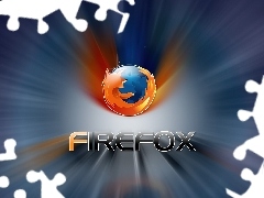 Promieniste, Niebieskie, Logo, Tło, Firefox