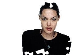 czarna bluzka, Angelina Jolie