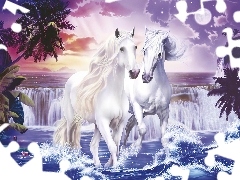 Konie, Wodospad, Białe