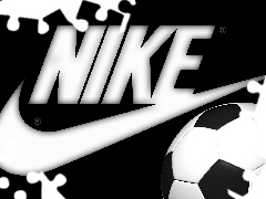 Nike, Logo, Czarne, Piłka, Tło