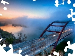 Mgła, Most, Pennybacker, Stany Zjednoczone, Rzeka, Austin