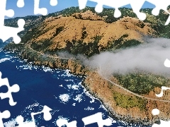 Mgła, Morze, Big Sur, California