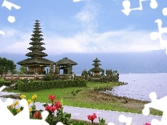 Indonezja, Bali, Świątynia, Jezioro