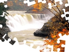 Wodospad, Liście, Jesień