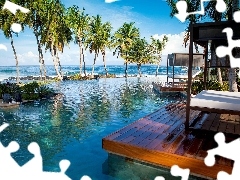 Ocean, Basen, Hotel, Indonezja, Taras