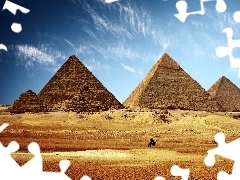 Piramidy, Pustynia, Egipt
