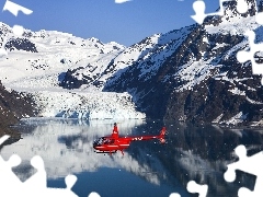 Helikopter, Jezioro, Góry