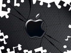 Tło, Czarne, Apple, Logo