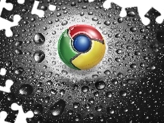 Logo, Krople, Chrome