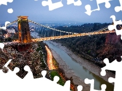 Rzeka, Most, Anglia, Las, Bristol
