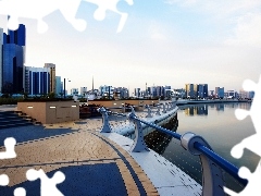 Abu, Panorama, Morze, Dhabi, Nabrzeże