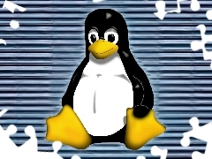 Tło, Niebieskie, Linux, Pingwinek