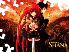 czerwone włosy, miecz, Shakugan No Shana