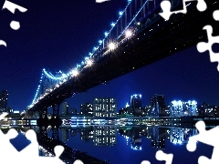 Oświetlony, Most, Nowy Jork
