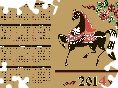 2014 Rok, Koń, Kalendarz