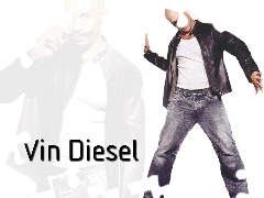 czarna kurtka, okulary, Vin Diesel