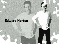 biała koszulka, czarne spodnie, Edward Norton