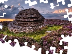 Over Owler Tor, Skała, Anglia, Formacja skalna, Wrzosowisko