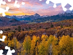 San Juan Mountains, Kolorado, Drzewa, Góry, Stany Zjednoczo