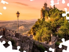 Zamek Prima Torre, San Marino, Mury, Latarnia, Góra Monte Titano, Zamek La Rocca o Guaita