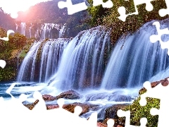 Jiulong Waterfalls, Roślinność, Prowincja Junnan, Wodospad, Kamienie, Luoping County, Chiny