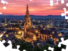 Zachód słońca, Niemcy, Katedra Najświętszej Marii Panny