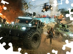 Pojazdy, Wojskowe, Plakat, Żołnierze, Walka, Battlefield 2