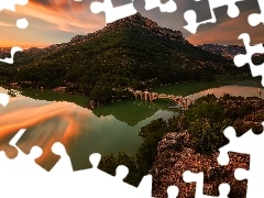 Zalew Ulldecona, Most, Hiszpania, GĂłry, Katalonia, Jezioro, Rzeka, Gmina Senia