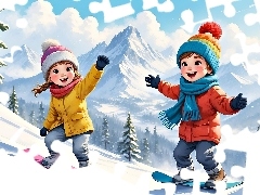 Zima, Dzieci, Góry