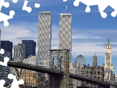 Manhattan, Nowy Jork, Most, Bliźniacze Wieże