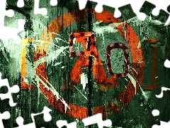 Half Life 2, logo, drzwi, farba
