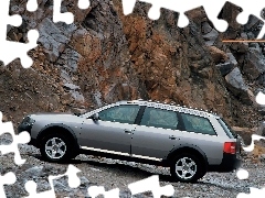 Audi Allroad, Lewy Profil, Srebrne