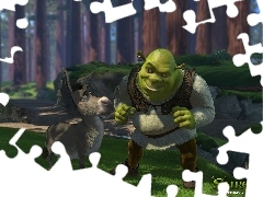osioł, Shrek, Shrek 1, las