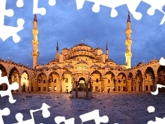 Meczet, Błękitny, Turcja, Dziedziniec, Istambuł