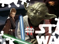 mistrz Yoda, lasery, Star Wars, chłopiec