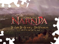 góry, krajobraz, The Chronicles Of Narnia, las, napis