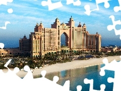 Hotel Palm Jumeirah, Morze, Atlantis, Palmy