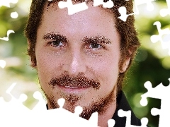 wąsik, broda, Christian Bale