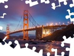 Most, Golden Gate, Oświetlony
