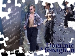 rozpięta koszula, okulary, Dominic Monaghan