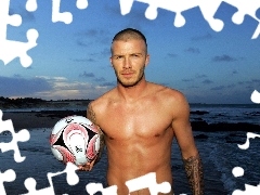 Piłka, Plaża, David Beckham