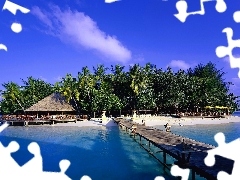 Malediwy, Wyspa, Ocean, Molo