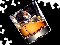 Lód, Whisky, Szklanka, Alkohol