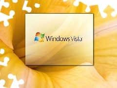 Środek, Vista, Logo, Kwiatka, Windows