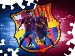 Andres Iniesta, Lionel Messi 
, FC Barcelona