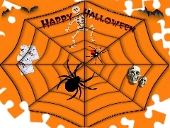 pająki, pajęczyna, Halloween