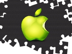 Logo, Apple, Zielone