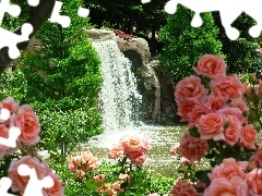 Wodospad, Róże, Rzeka