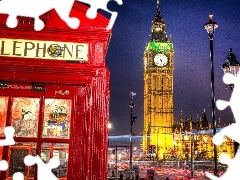 Londyn, Telefoniczna, Big Ben, Budka